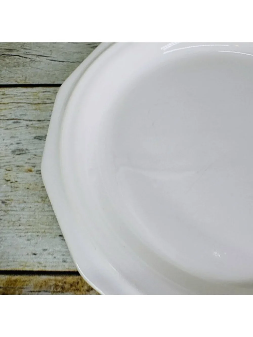 Pfaltzgraff HERITAGE WHITE Multisided Castle Mark Stoneware Salad Plates Set 6